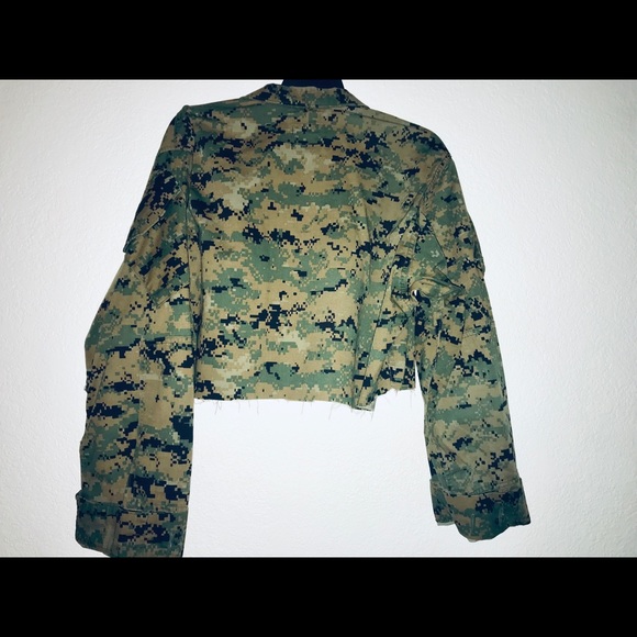 Refurbished Cropped custom made military Jacket - Picture 2 of 2